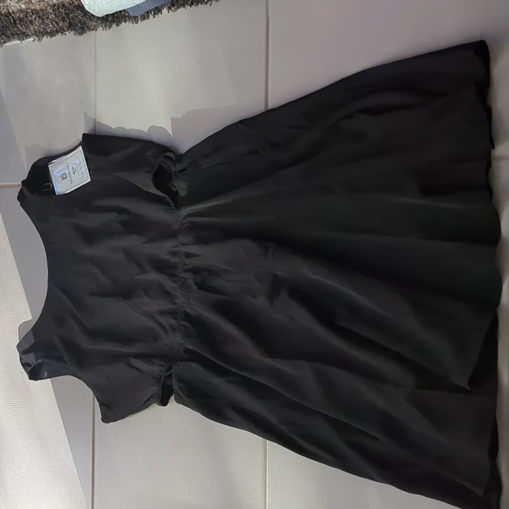 Side cutouts black dress